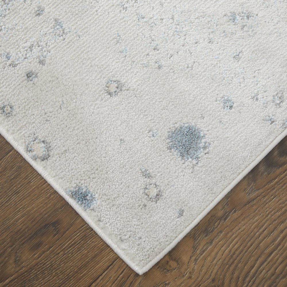 Astra Transitional Abstract, Blue/Gray, 6'-7" x 9'-6" Area Rug. Picture 3