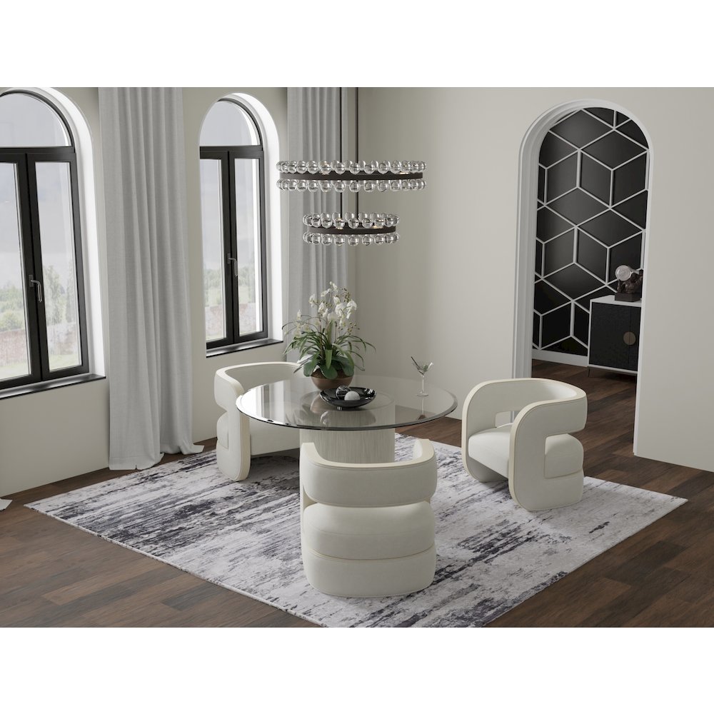 Prasad Modern Abstract, Ivory/Gray/Taupe, 1'-8" x 2'-10" Accent Rug. Picture 3