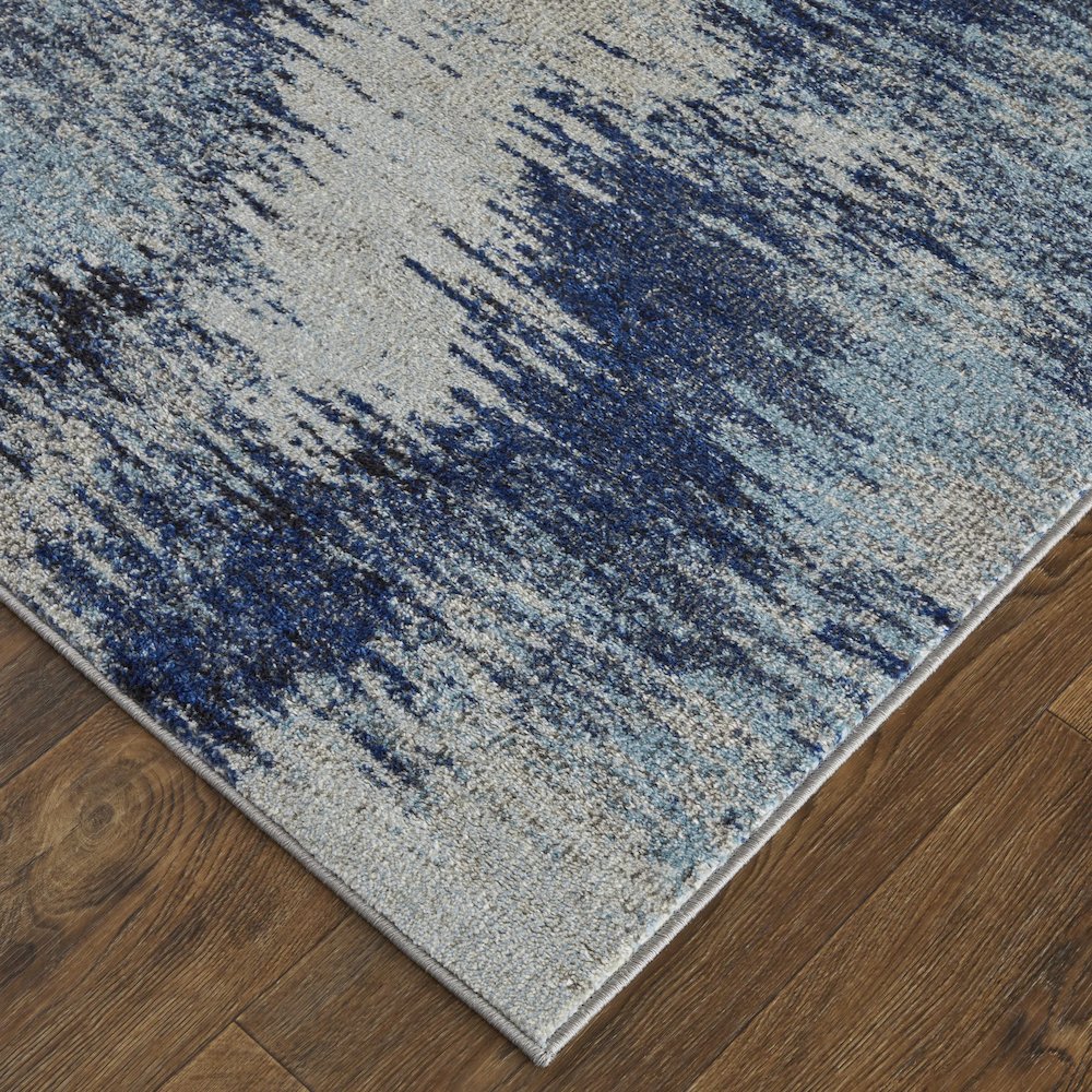 Edgemont Modern Abstract, Blue/Ivory, 10' x 14' Area Rug. Picture 3