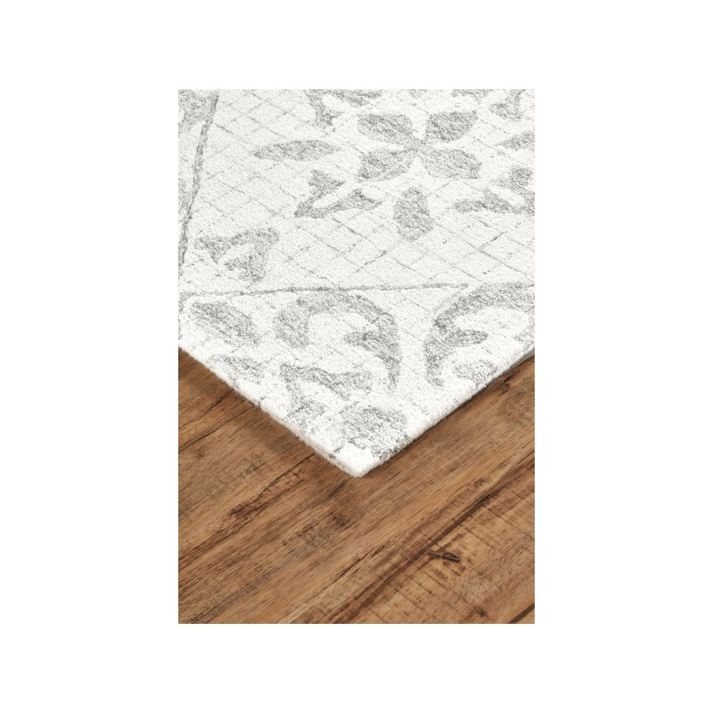 Rhett Geometric Lattice Print Rug, Ivory/Wolf Gray, 8ft x 10ft Area Rug, 868I8073IVYGRYF00. Picture 3