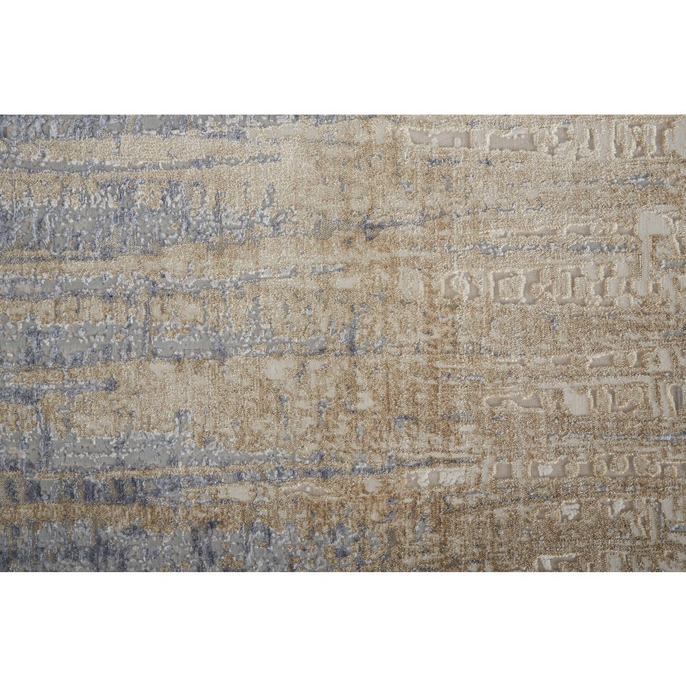 Laina Transitional Gradient & Ombre, Tan/Brown/Blue, 4' x 6' Accent Rug. Picture 6