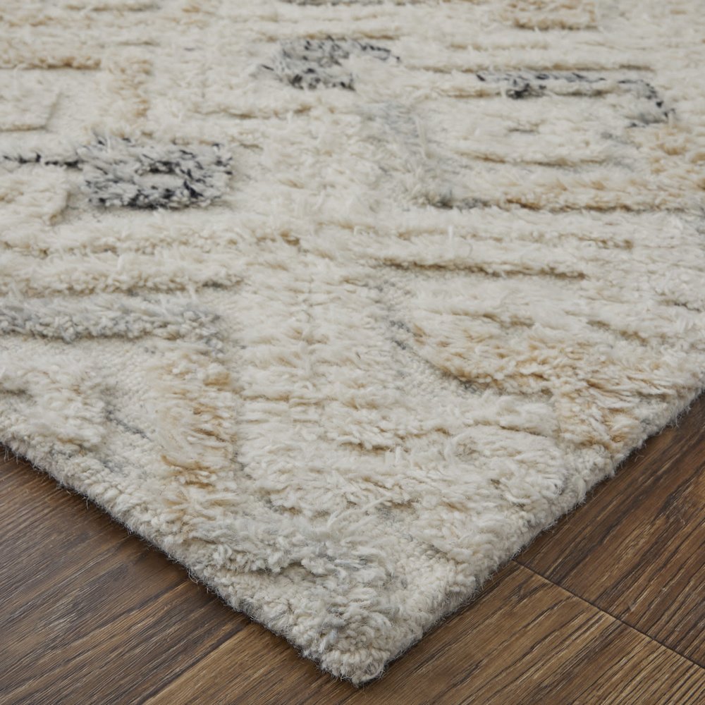Anica Moroccan Diamond Wool Tufted Area Rug, Ivory/Chambray Blue, 10ft x 14ft, ANC8004FIVYBLUH00. Picture 3
