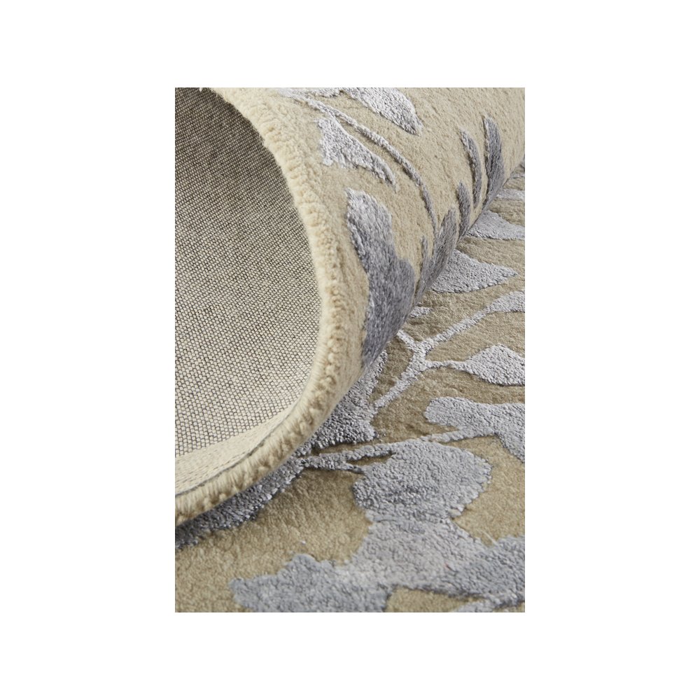 Bella High/Low Floral Wool Rug, Latte/SIlver Gray, 10ft x 14ft Area Rug, 9698832FSLV000H00. Picture 6