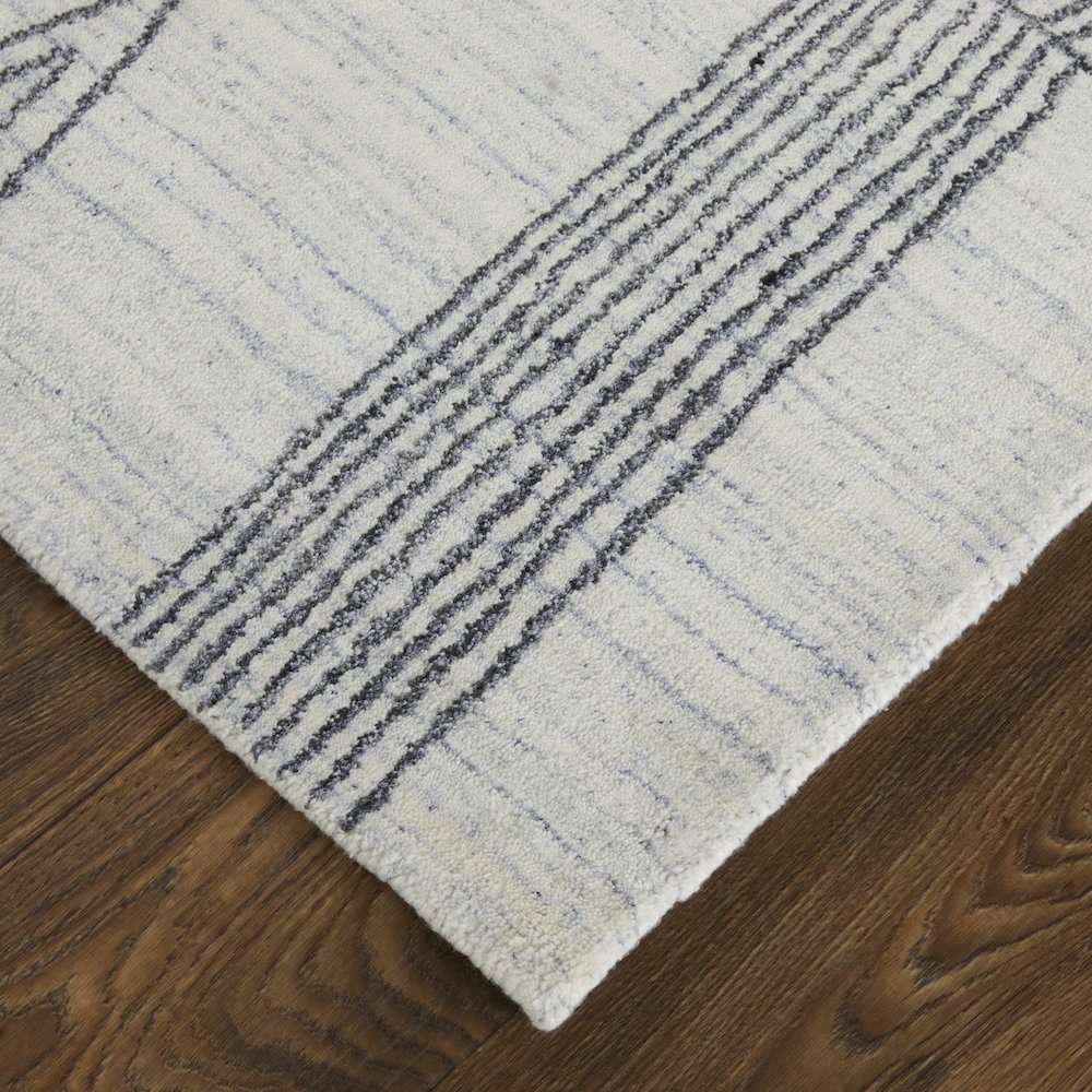 Whitton Modern Abstract, Ivory/Black, 9' x 12' Area Rug. Picture 3