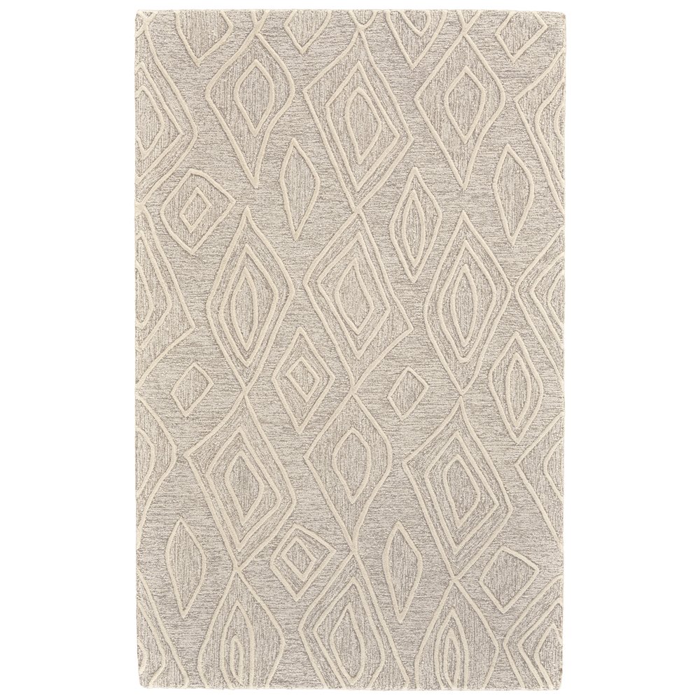 Enzo Modern Minimalist Wool Area Rug, Ivory/Natural Tan, 9ft-6in x 13ft-6in, 7428738FIVYNATH50. Picture 1