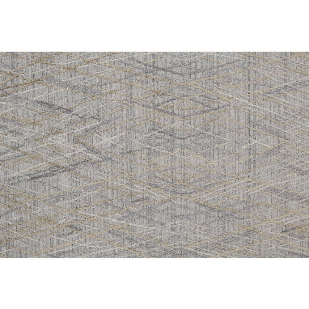 Elias Modern Abstract, Gray/Ivory, 2'-9" x 8' Runner. Picture 5