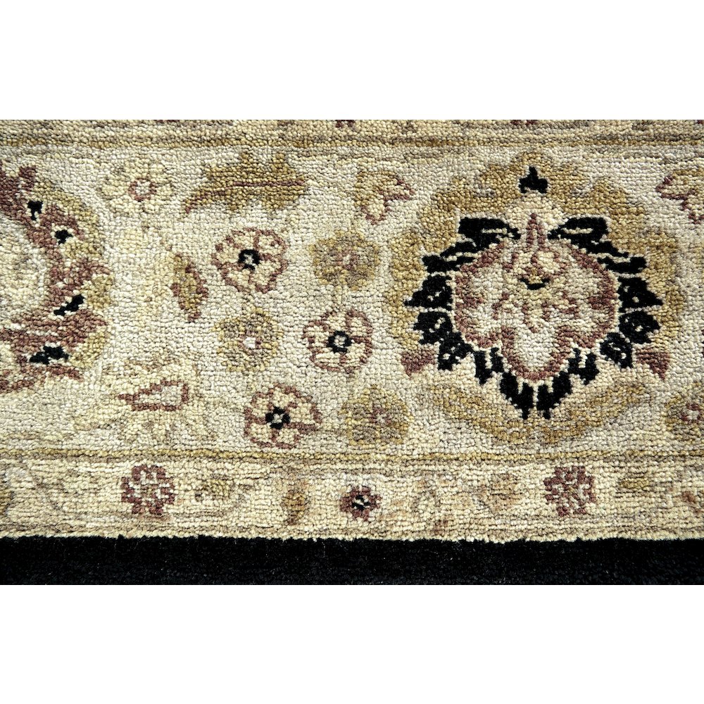Drake Traditional Oriental, Black/Gold, 5'-6" x 8'-6" Area Rug. Picture 3