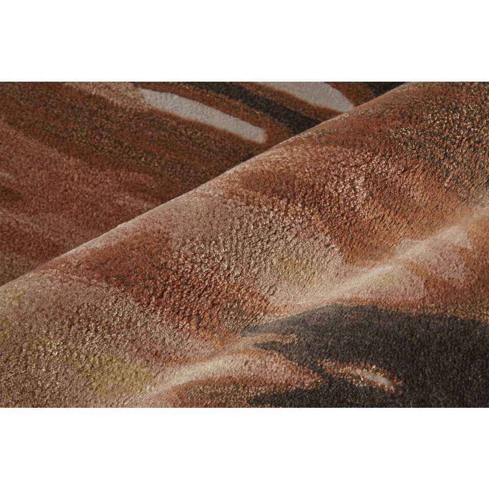 Anya Transitional Abstract, Red/Brown/Orange, 2' x 3' Accent Rug. Picture 6