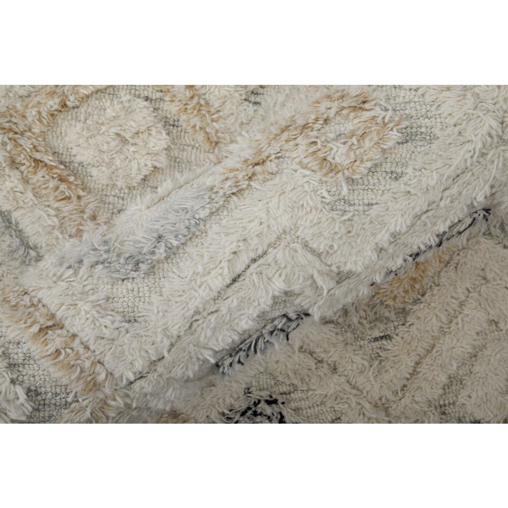 Anica Moroccan Diamond Wool Tufted Area Rug, Ivory/Chambray Blue, 10ft x 14ft, ANC8004FIVYBLUH00. Picture 5