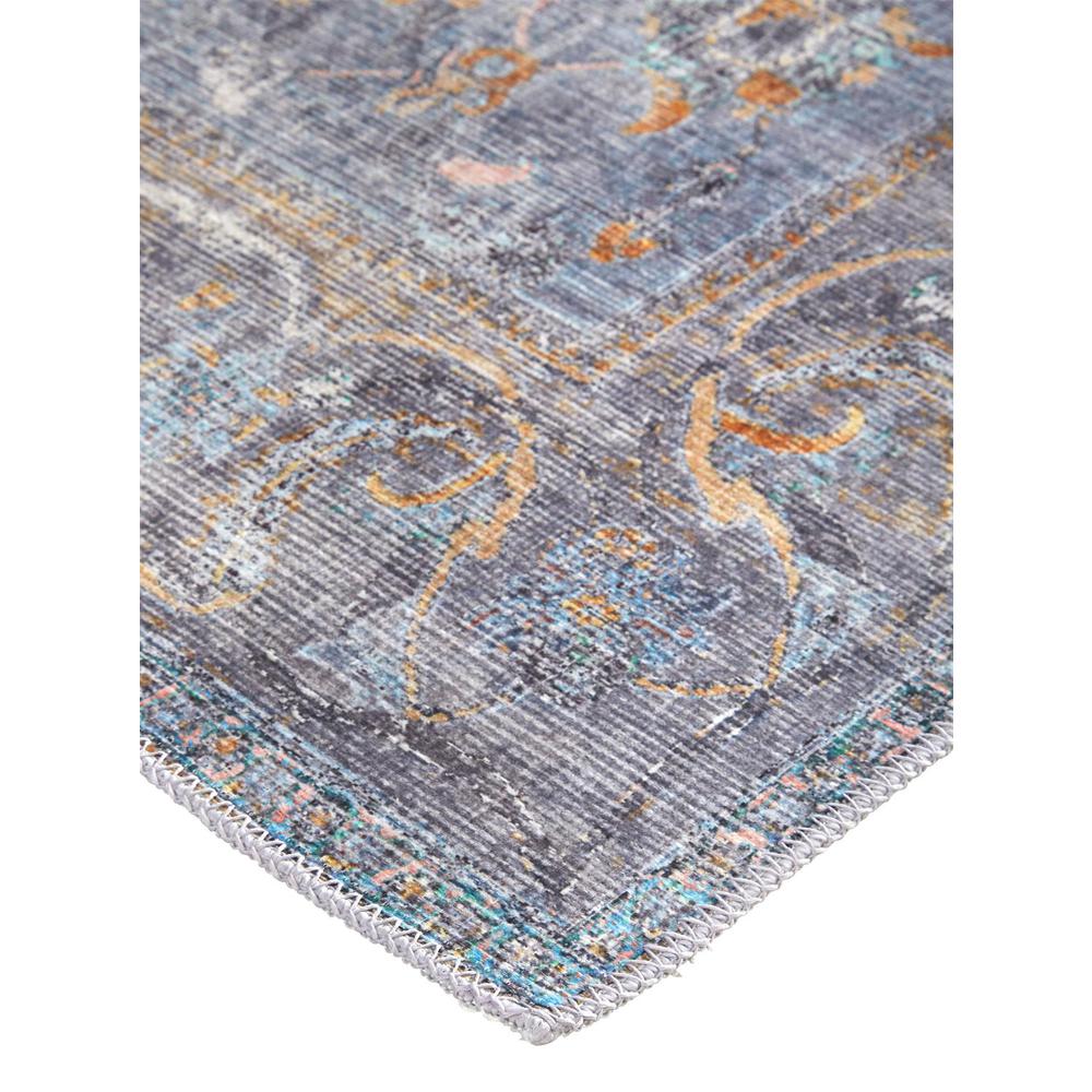 Percy Vintage Medallion, Blue/Gray/Rose/Rust, 4ft x 6ft Accent Rug, PRC39AFFBLUMLTC00. Picture 3