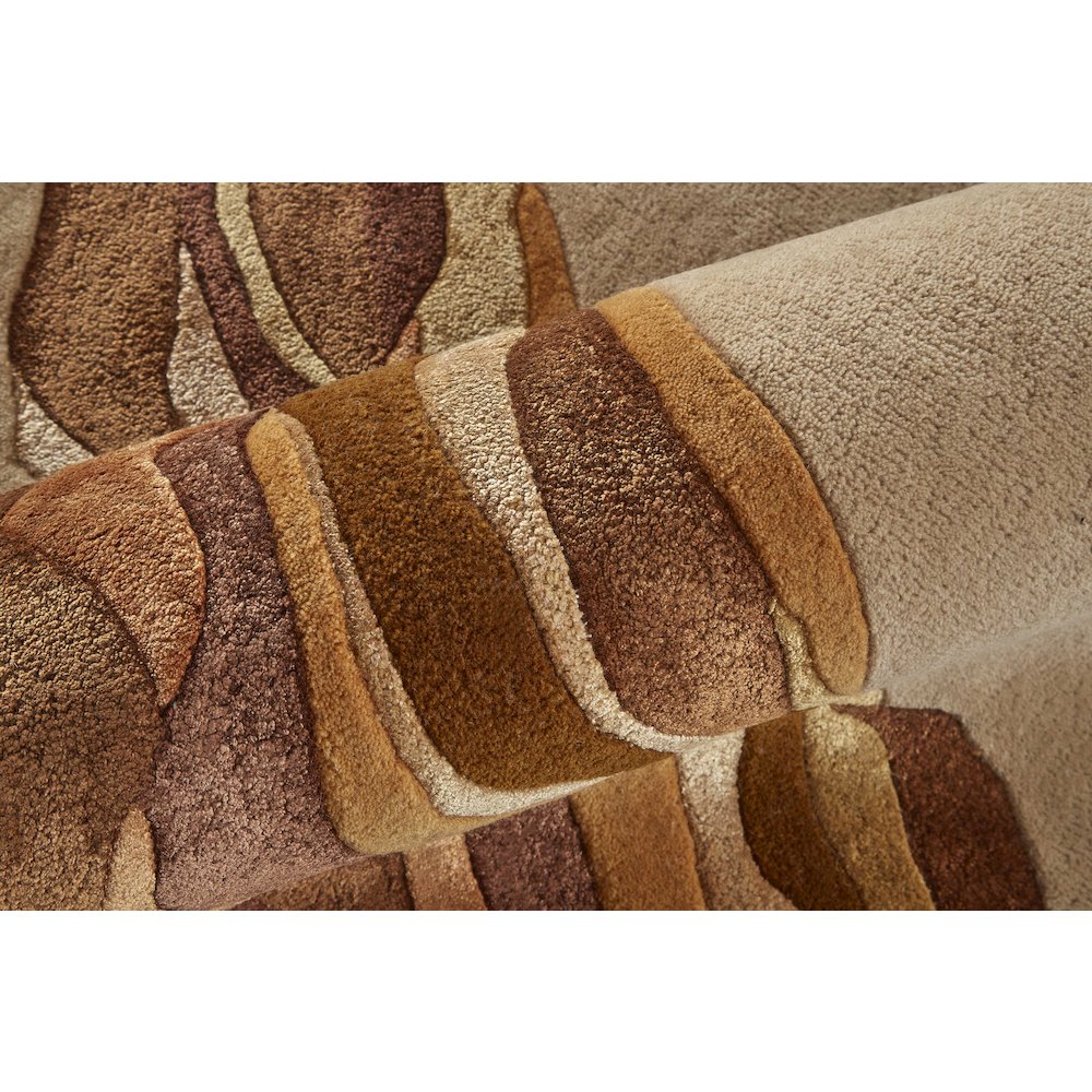 Serrano Transitional Abstract, Tan/Orange, 5' x 8' Area Rug. Picture 5