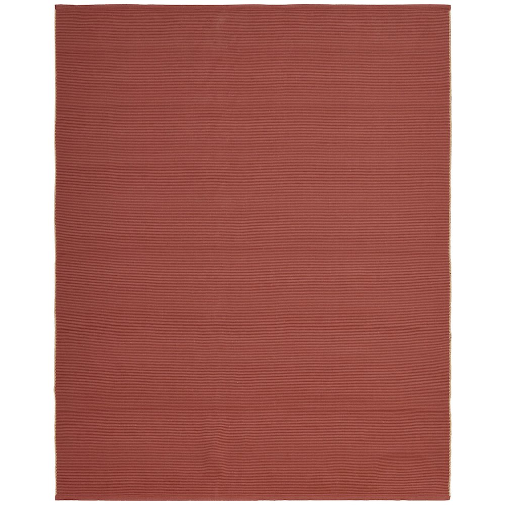 Theo Modern Solid, Red/Tan, 9' x 12' Area Rug. Picture 1