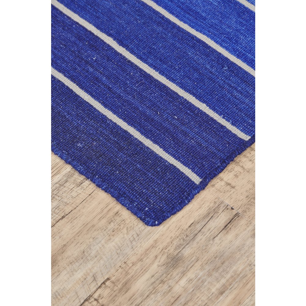 Santino Transitional Stripes, Blue, 8' x 11' Area Rug. Picture 3