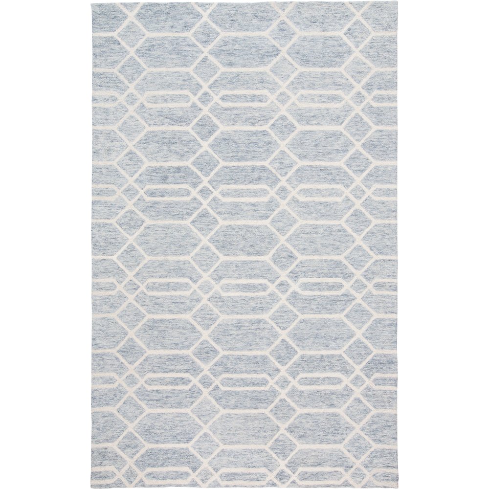 Belfort Transitional Trellis & Lattice, Blue/Ivory, 10' x 14' Area Rug. Picture 1