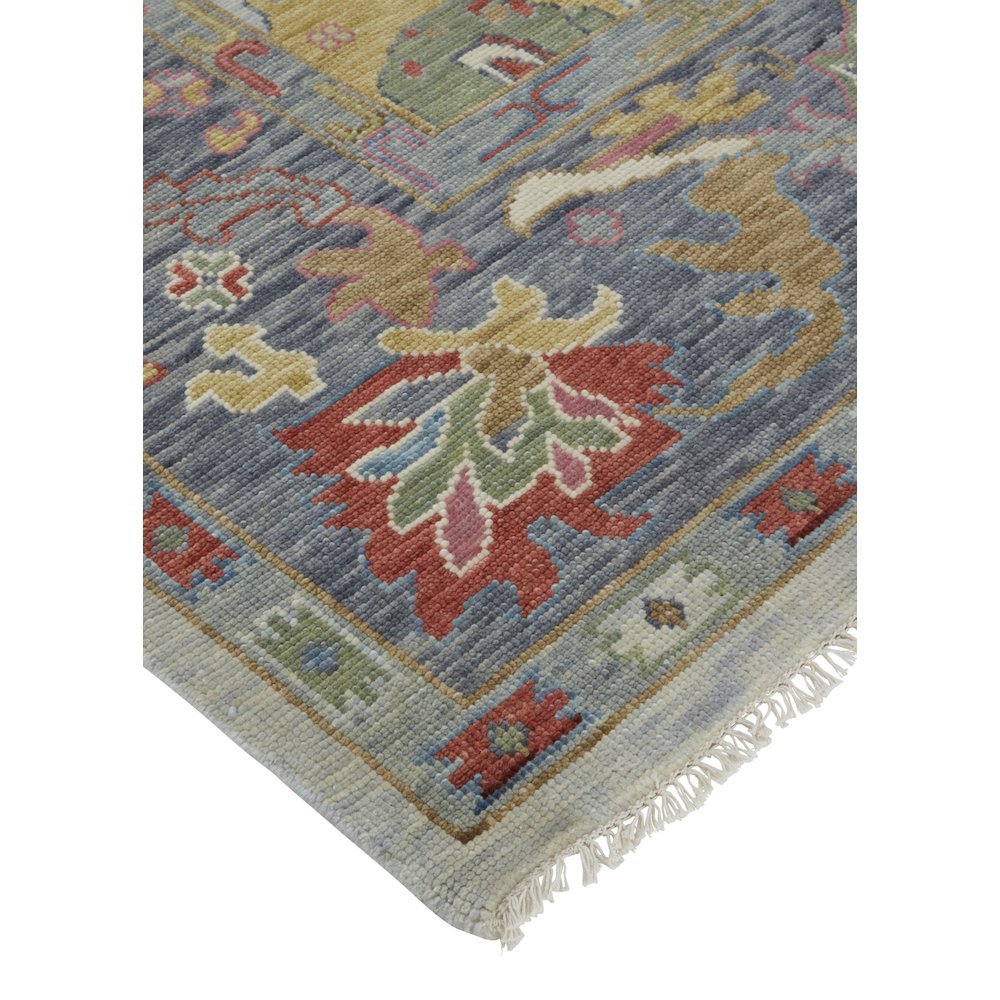 Karina Traditional Persian, Blue/Gray/Gold, 3'-6" x 5'-6" Accent Rug. Picture 3