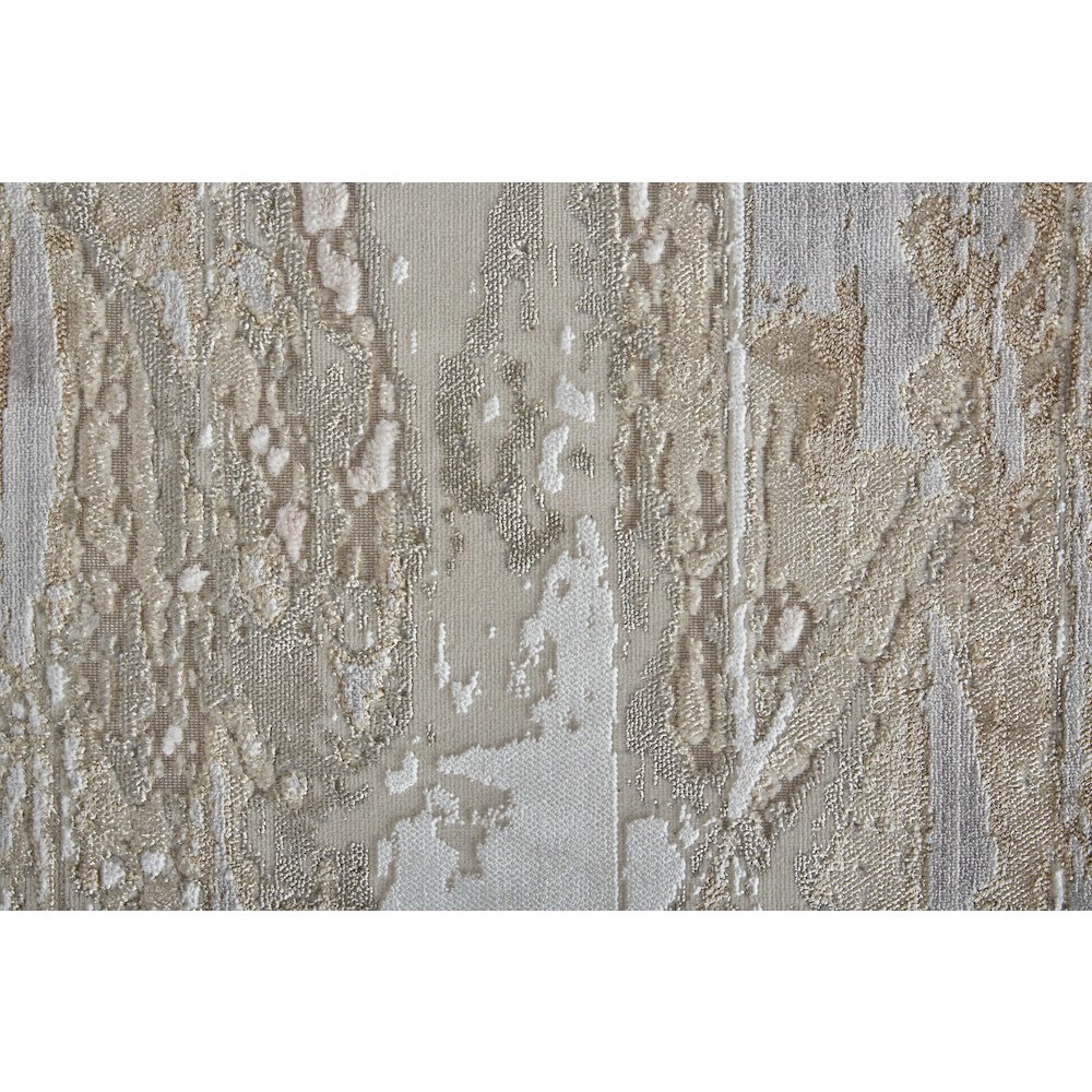 Laina Transitional Abstract, Tan/Ivory/Pink, 4' x 6' Accent Rug. Picture 6
