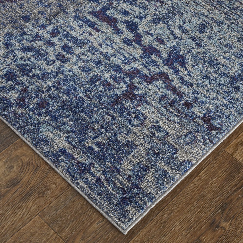 Edgemont Modern Abstract, Blue/Purple/Ivory, 10' x 14' Area Rug. Picture 3