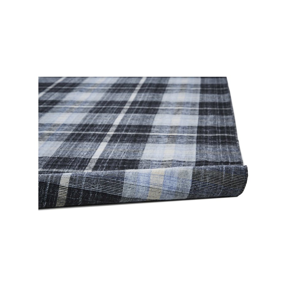 Crosby Eco-Friendly PET Dhurrie, Black/Sky Blue, 5ft x 8ft Area Rug, 8830565FCHL000E10. Picture 7