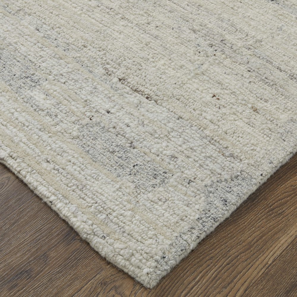 Navaro Modern Distressed, Ivory/Gray/Blue, 7'-9" x 9'-9" Area Rug. Picture 3