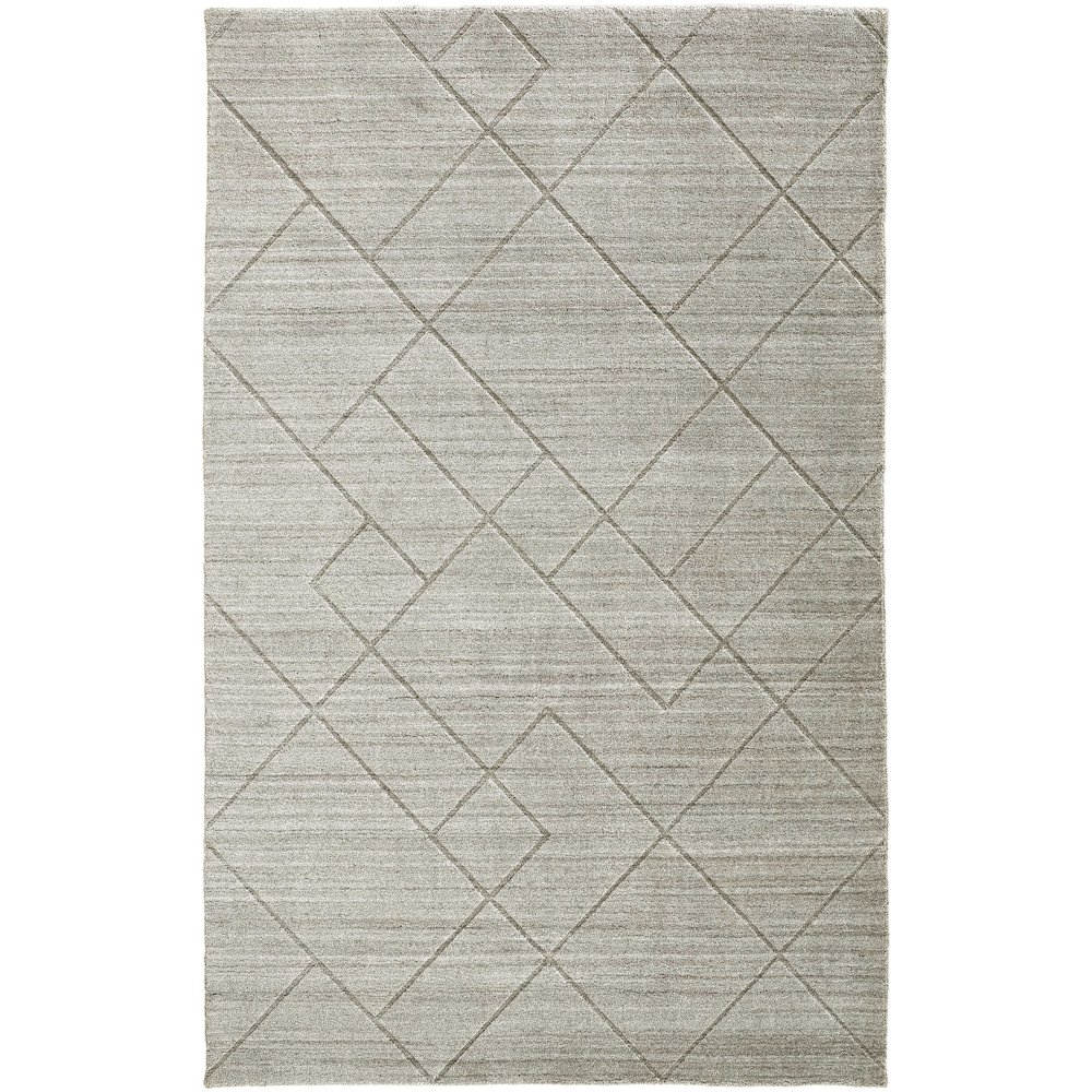 Redford Transitional Solid, Ivory/Silver, 3'-6" x 5'-6" Accent Rug. Picture 1