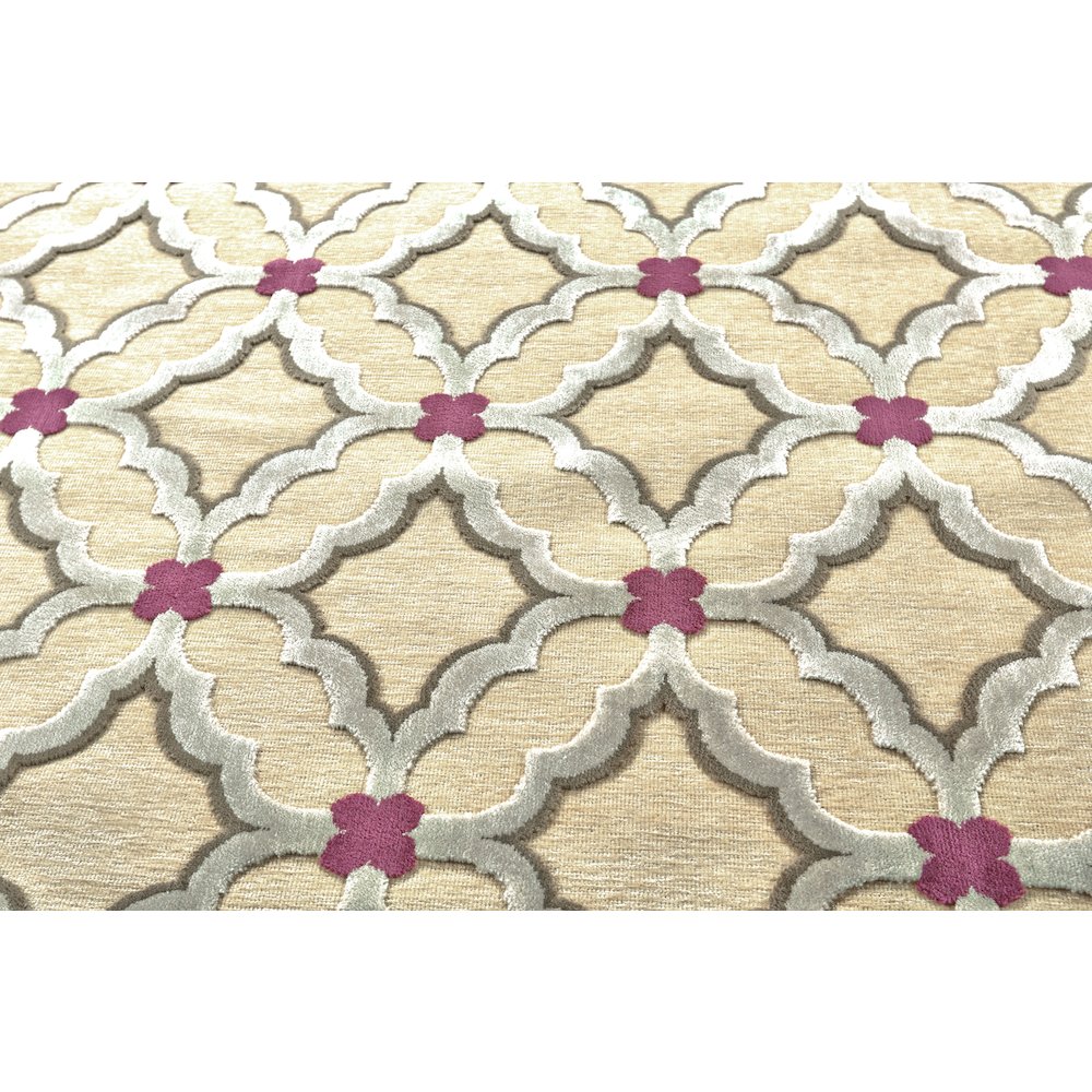 Saphir Rubus Modern Geometric, Tan/Brown/Purple, 9'-8" x 12'-7" Area Rug. Picture 3