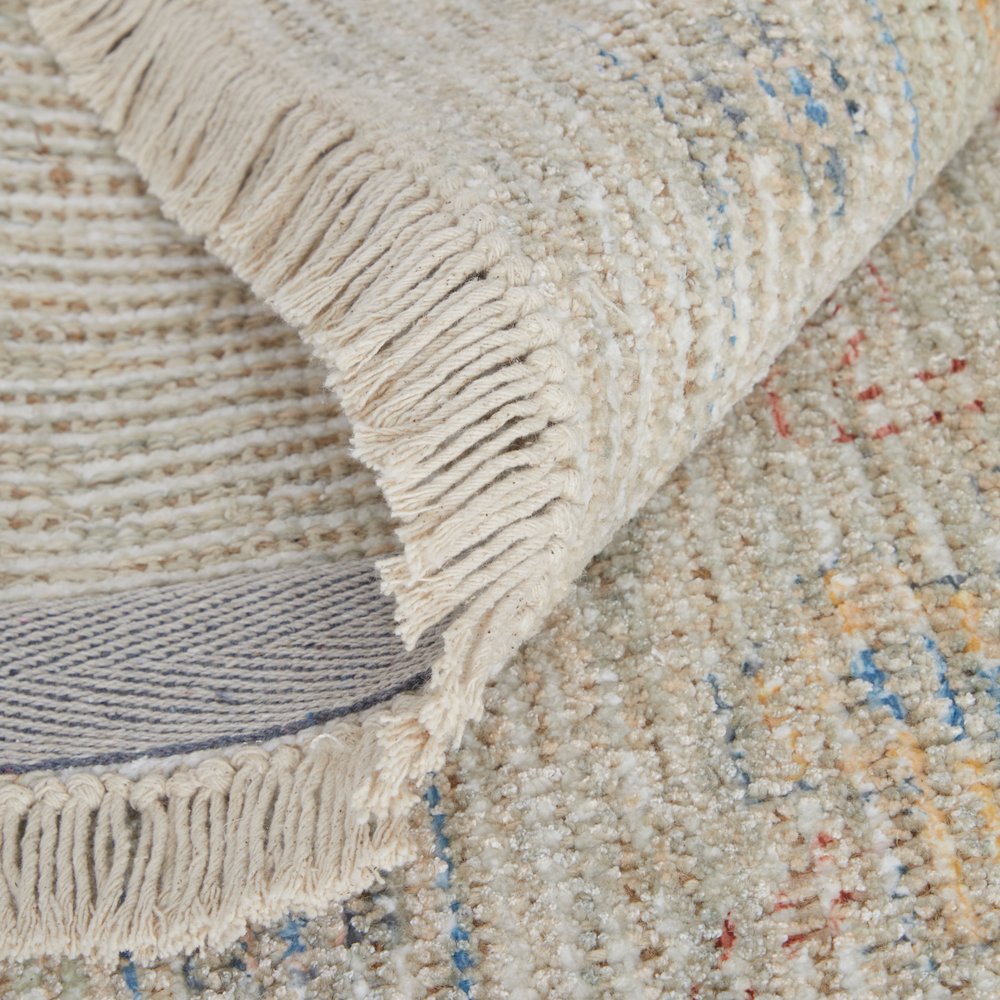 Transitional Floral & Botanical, Brown/Tan/Blue, 3'-6" x 5'-6" Accent Rug. Picture 6