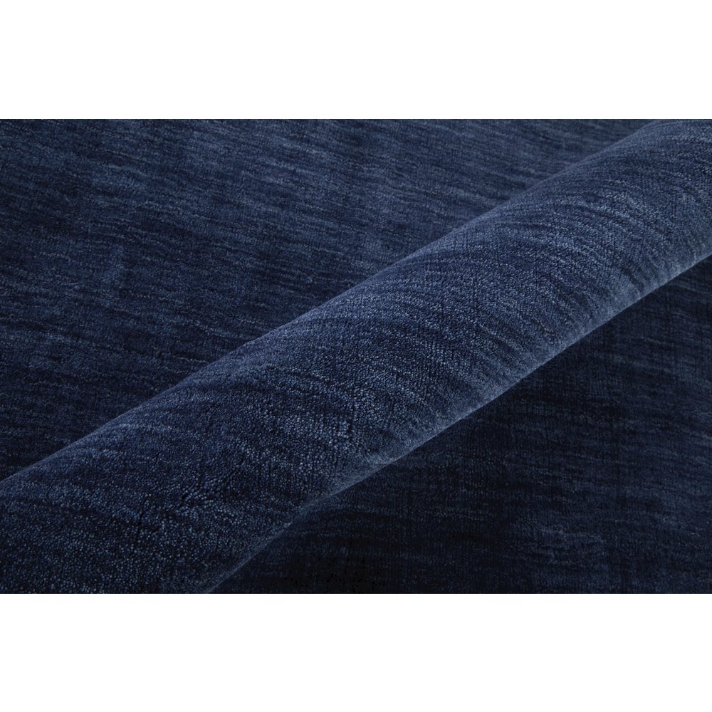 Luna Hand Woven Marled Wool Rug, Midnight Navy Blue, 8ft x 8ft Round, 5798049FDBL000N80. Picture 4