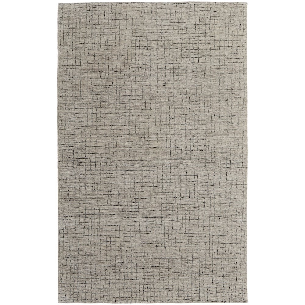 Belfort Modern Crosshatch Rug, Ivory Sand/Charcoal Gray, 8ft x 10ft Area Rug, 8698667FIVY000F00. Picture 1