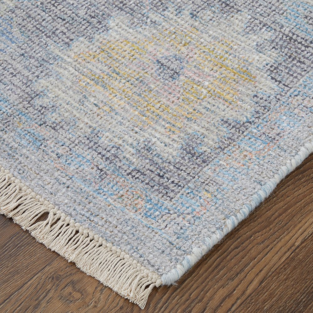 Caldwell Transitional Floral & Botanical, Blue/Yellow/Orange, 9' x 12' Area Rug. Picture 2