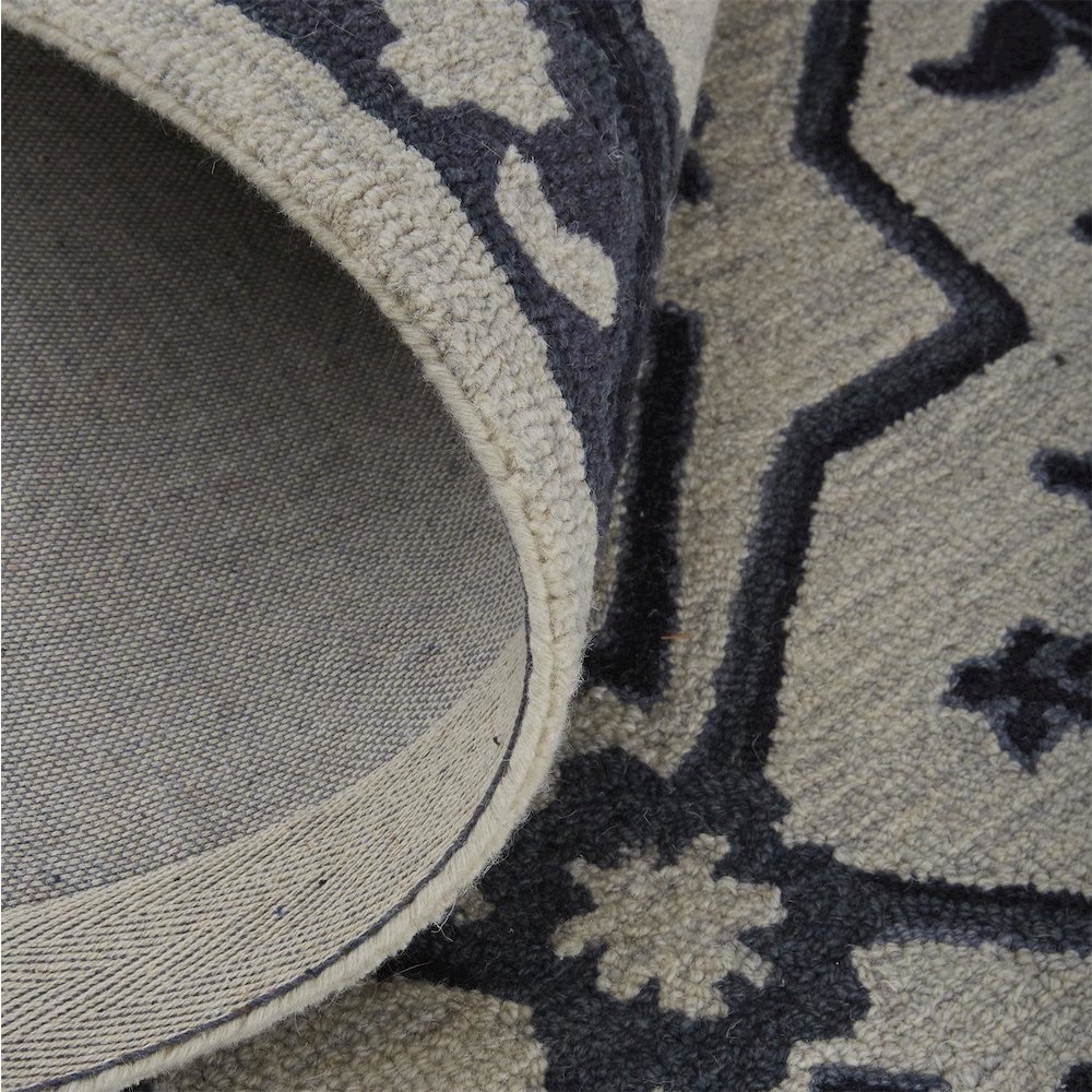 Fallon Rustic Farmhouse Rug, Flora/Fauna, Warm Dark Gray, 10ft x 14ft Area Rug, FLN8839FIVY000H00. Picture 6