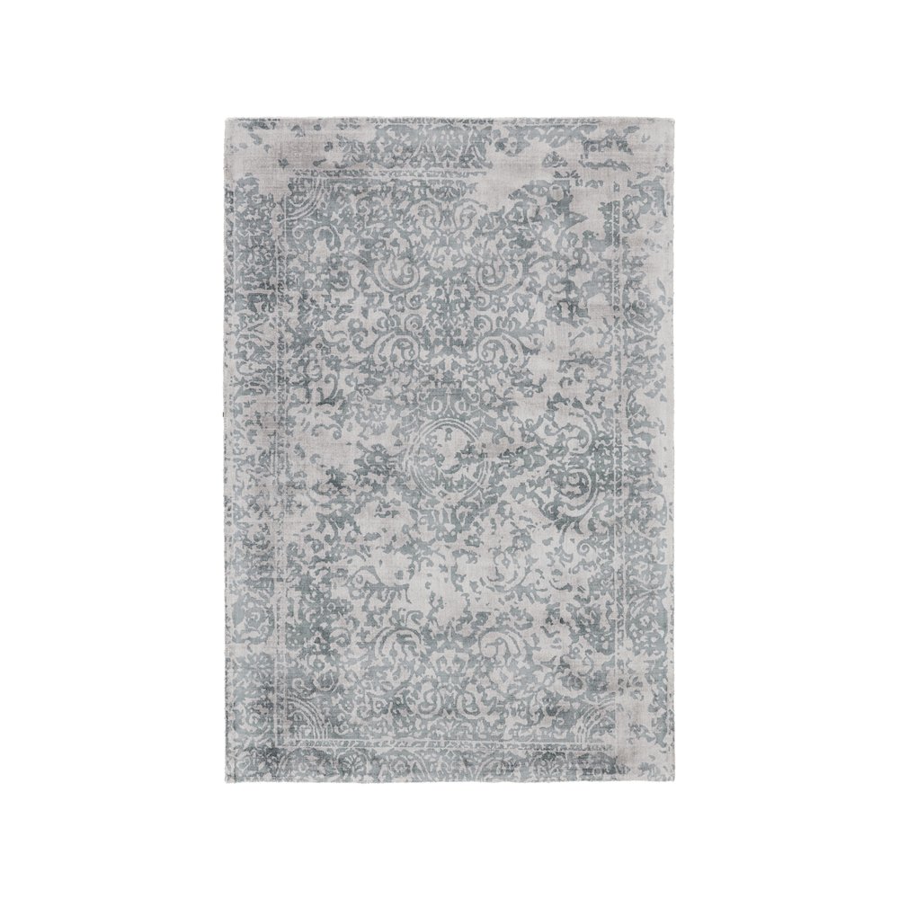 Nadia Distressed Damask Rug, Blue/Gray Mist, 5ft x 8ft Area Rug, 6678383FICE000E10. Picture 1