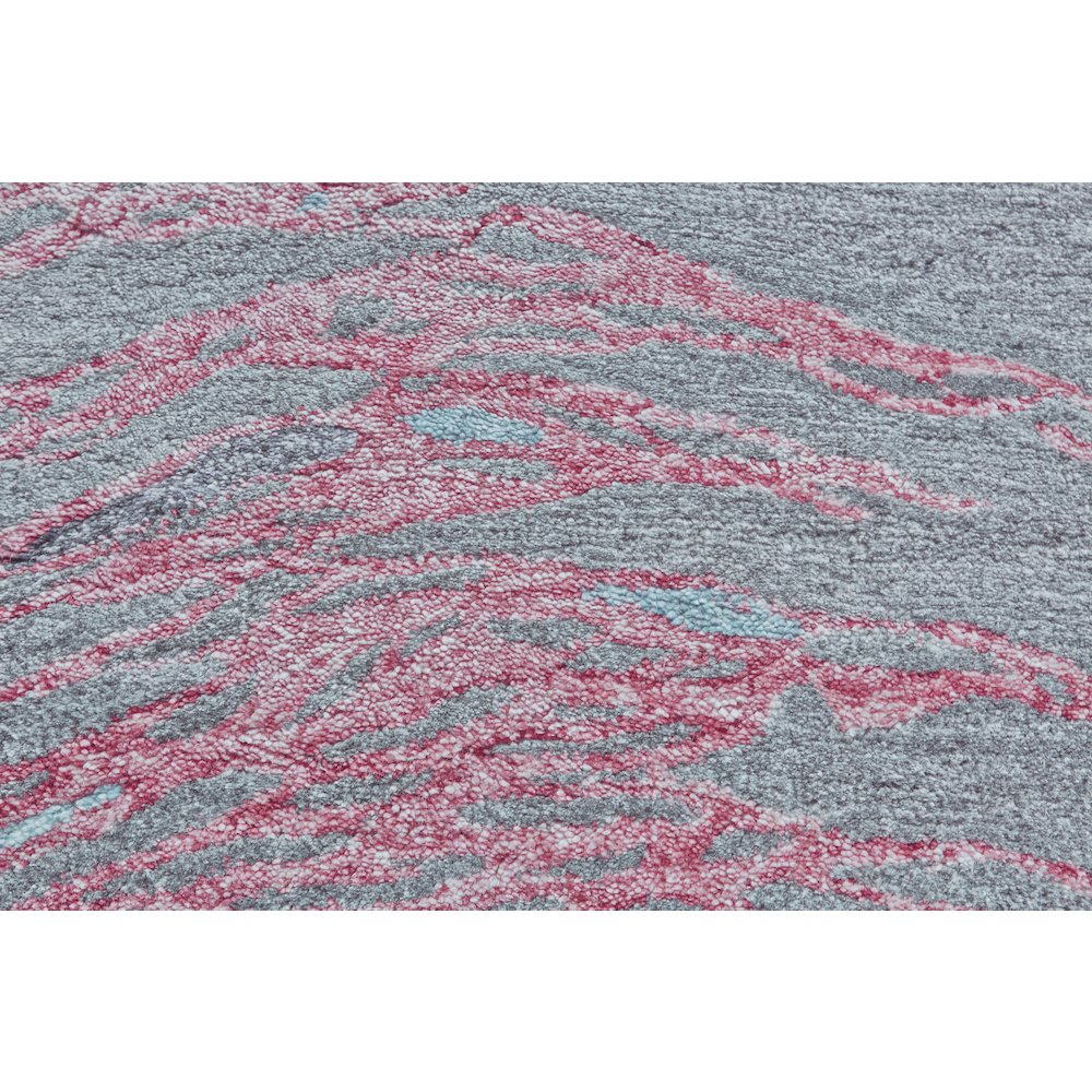 Cosmo Transitional Watercolor, Red/Gray/Ivory, 7'-3" x 9'-3" Area Rug. Picture 4