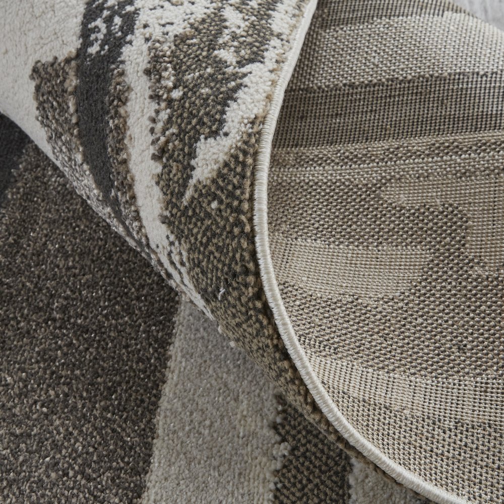 Vancouver Modern Abstract, Brown/Ivory, 2'-10" x 7'-10" Runner. Picture 7