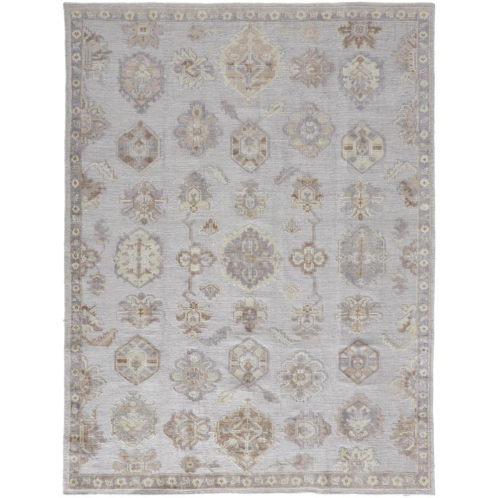 Wendover Eco Friendly PET Oushak Rug, Vapor Gray/Bone/Tan, 5ft x 8ft Area Rug, WND6848FGRY000E10. Picture 2