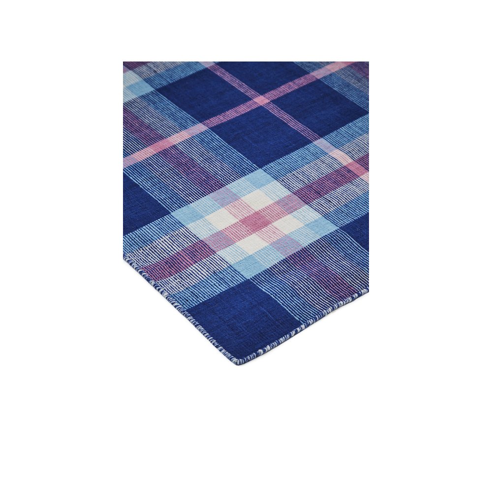 Crosby Eco-Friendly PET Dhurrie, Bright Blue/Peony Pink, 8ft x 10ft Area Rug, 8830565FNVY000F00. Picture 3