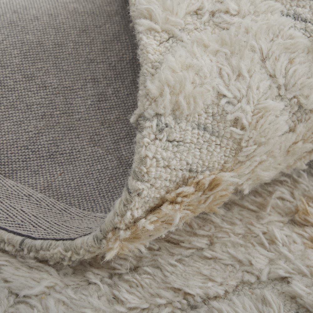Anica Moroccan Diamond Wool Tufted Area Rug, Ivory/Chambray Blue, 10ft x 14ft, ANC8004FIVYBLUH00. Picture 7