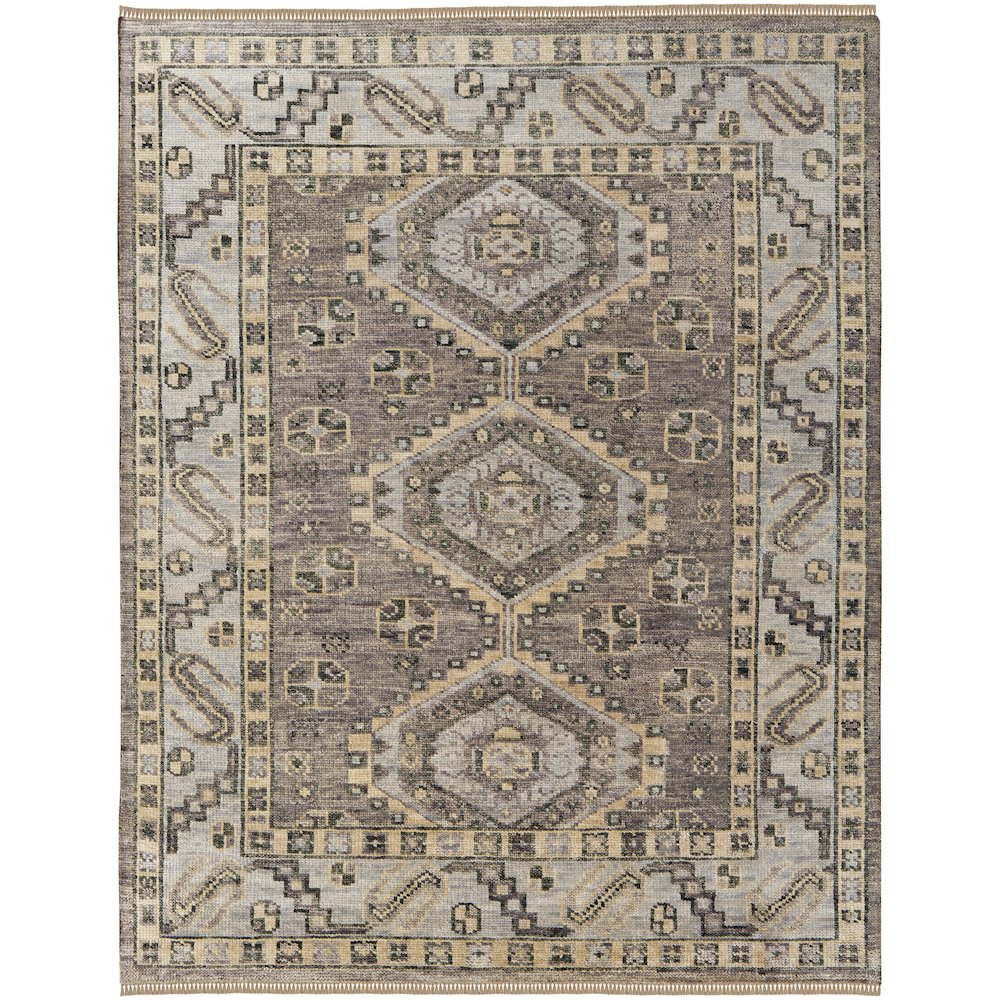 Fillmore Traditional Diamond, Brown/Gray, 8' x 10' Area Rug. Picture 1