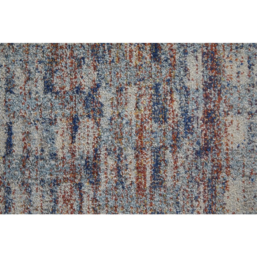 Edgemont Modern Abstract, Blue/Ivory/Orange, 10' x 14' Area Rug. Picture 6