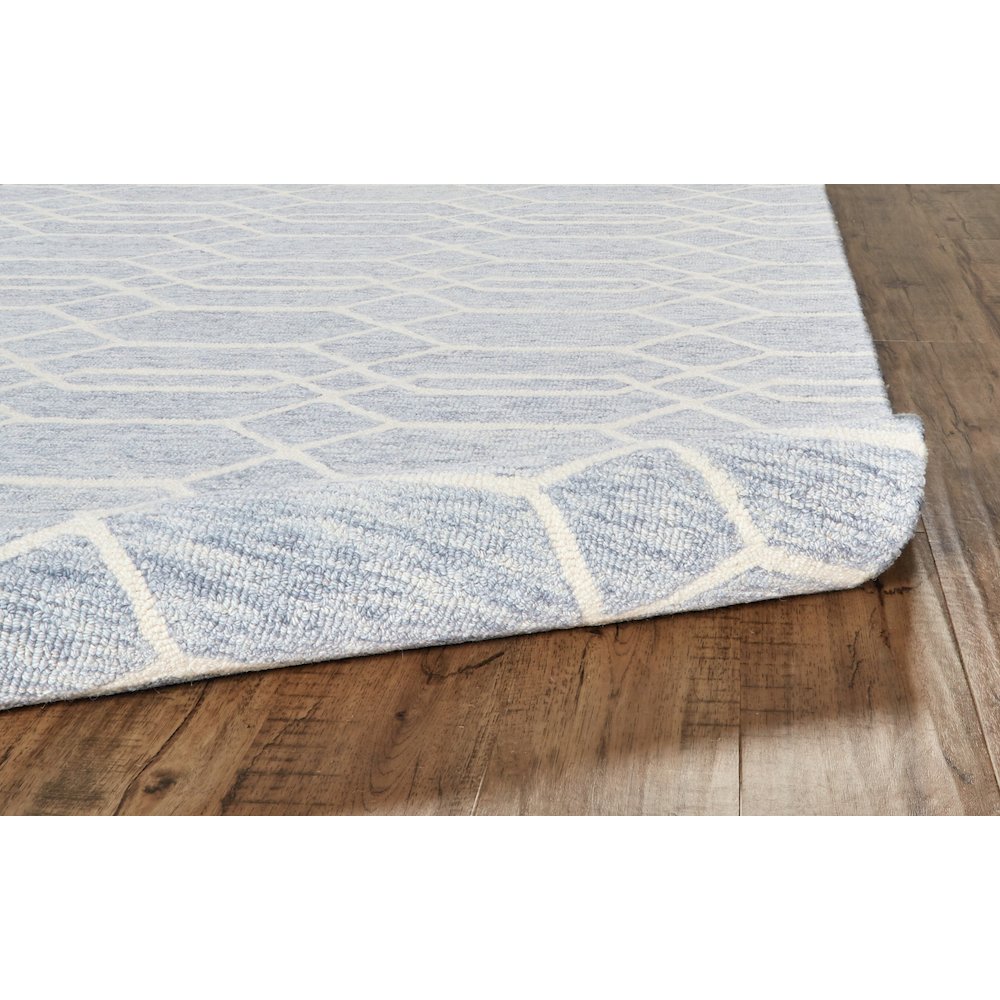 Belfort Transitional Trellis & Lattice, Blue/Ivory, 10' x 14' Area Rug. Picture 4