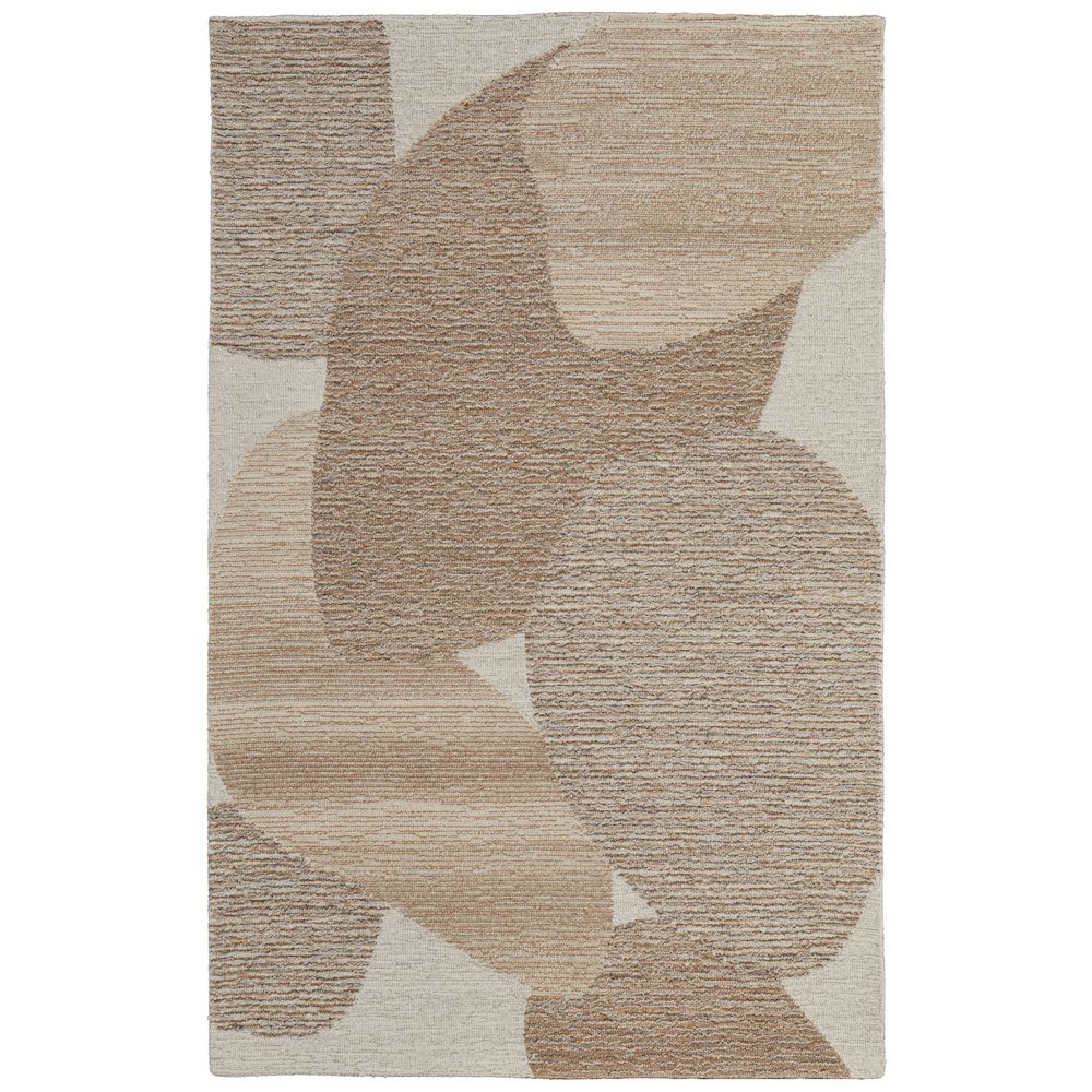 Pollock Modern Watercolor, Brown/Tan/Ivory, 2' x 3' Accent Rug. Picture 1