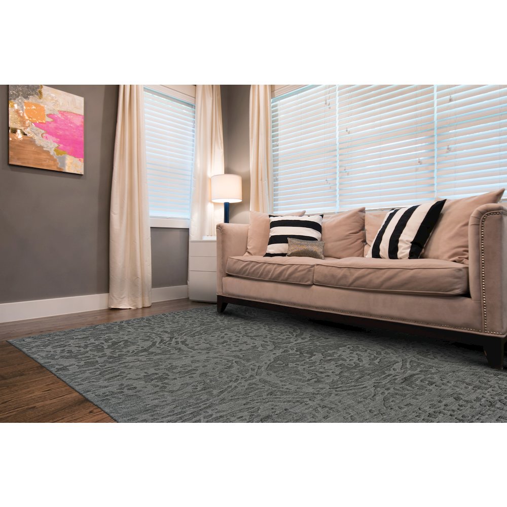Leilani Modern Abstract, Gray, 5'-6" x 8'-6" Area Rug. Picture 2