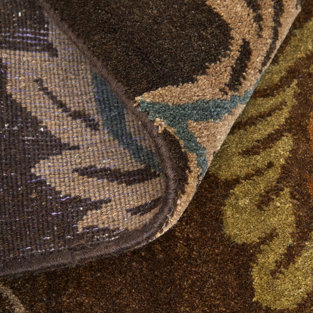 Amzad Transitional Floral & Botanical, Brown/Tan/Green, 2'-6" x 8' Runner. Picture 6