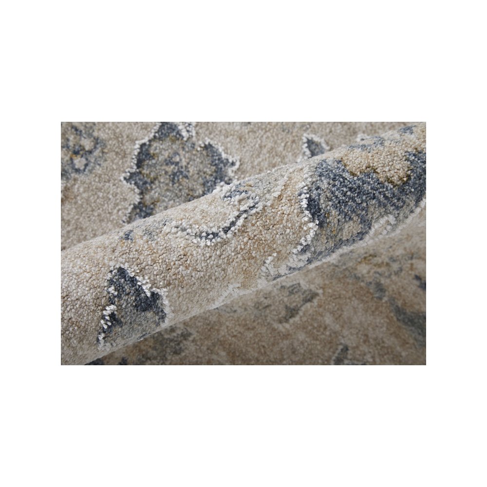 Pasha Transitional Floral & Botanical, Ivory/Taupe/Blue, 5' x 7'-6" Area Rug. Picture 5