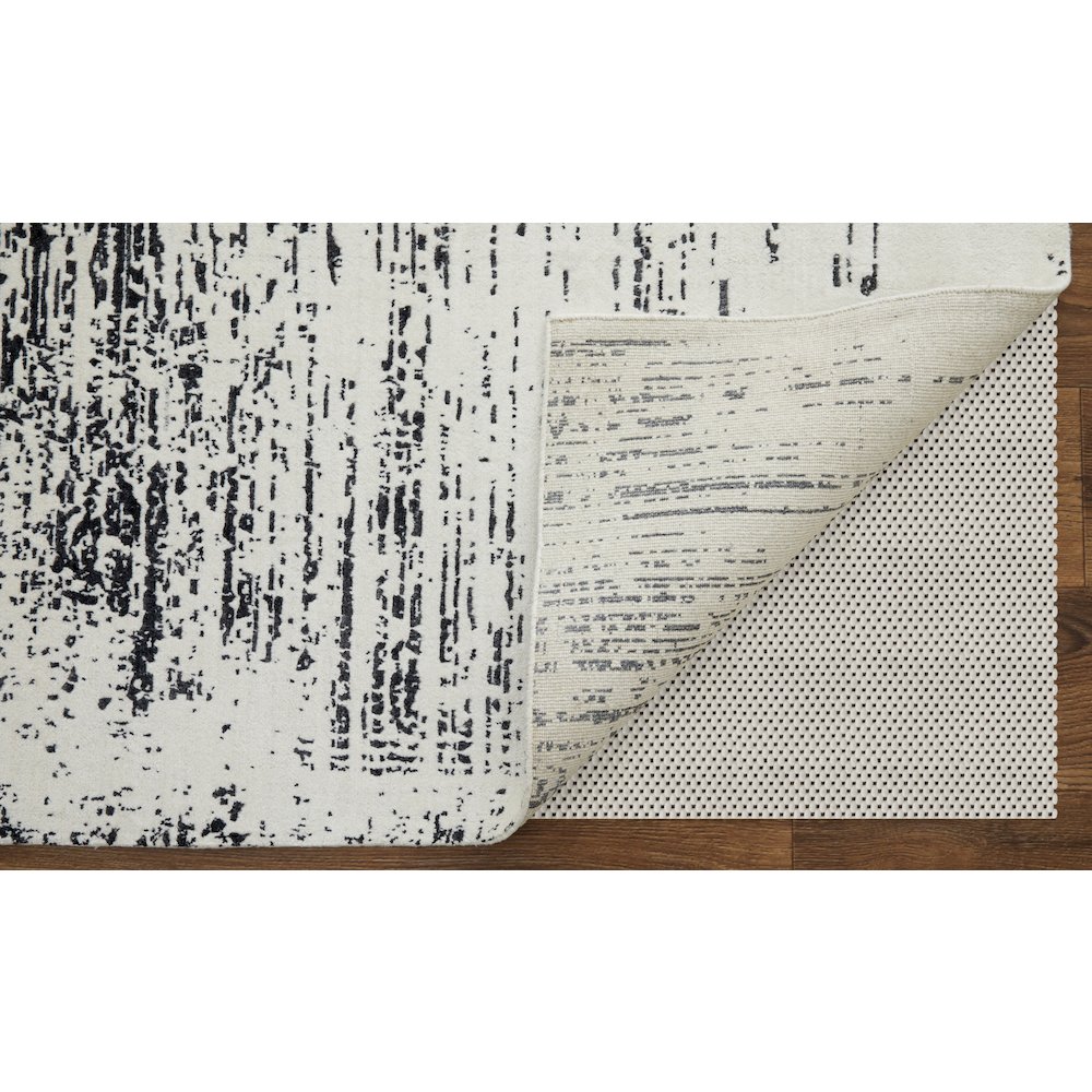 Coda Modern Abstract, Black/White, 10' x 14' Area Rug. Picture 4