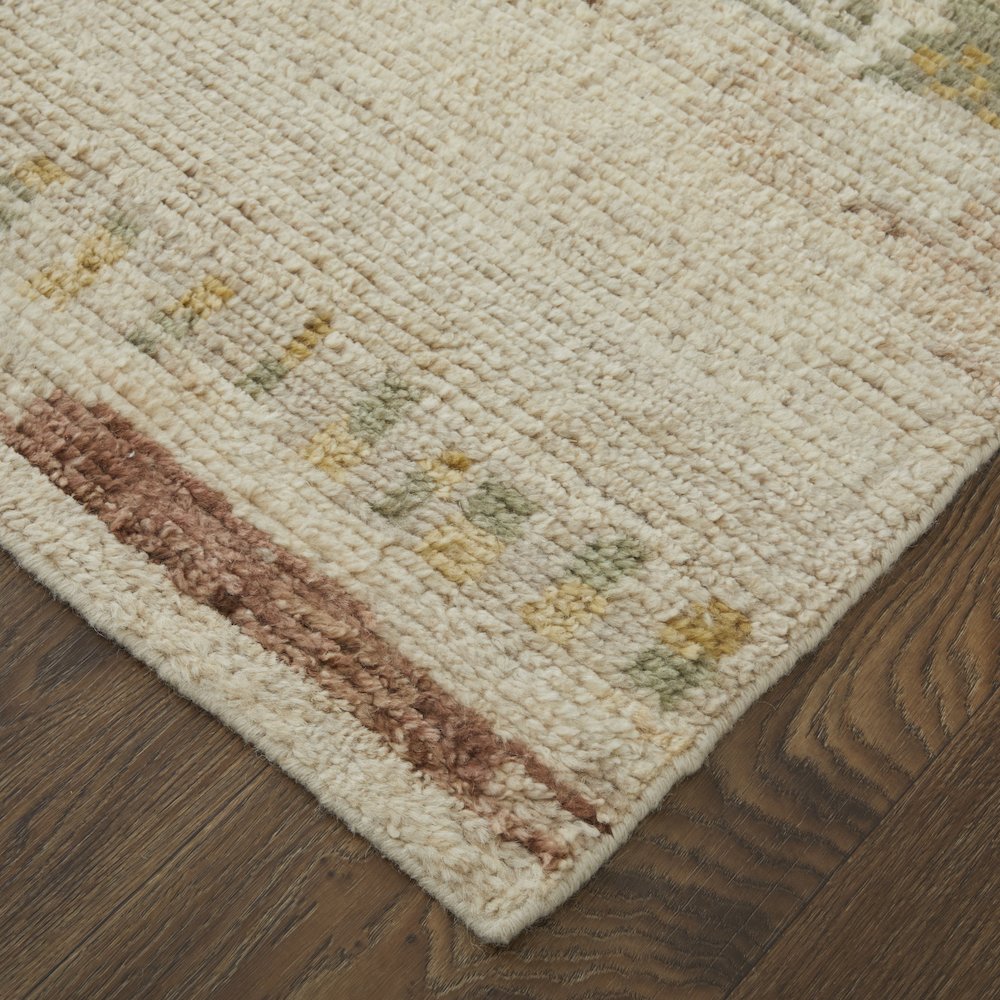 Kasbah Modern Abstract, Tan/Red/Green, 7'-9" x 9'-9" Area Rug. Picture 3