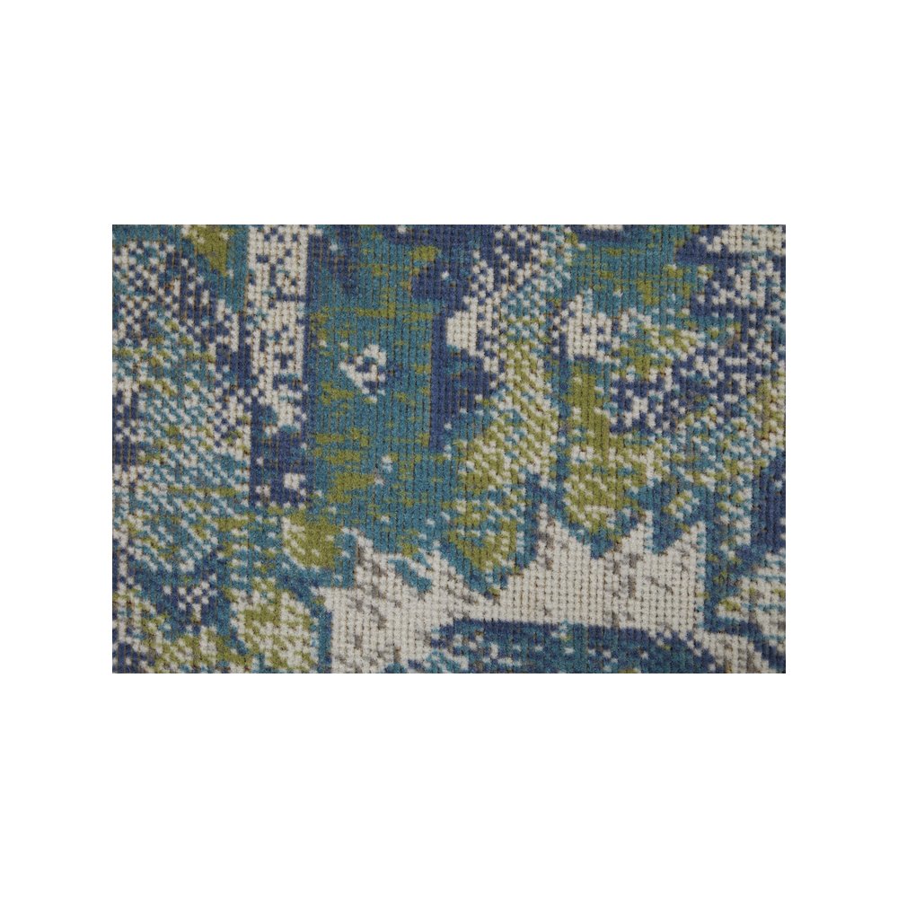 Foster intage Medallion Rug, Crystal Teal/Green/Tan, 10ft x 13ft - 2in Area Rug, FST3760FGRNBGEH13. Picture 6