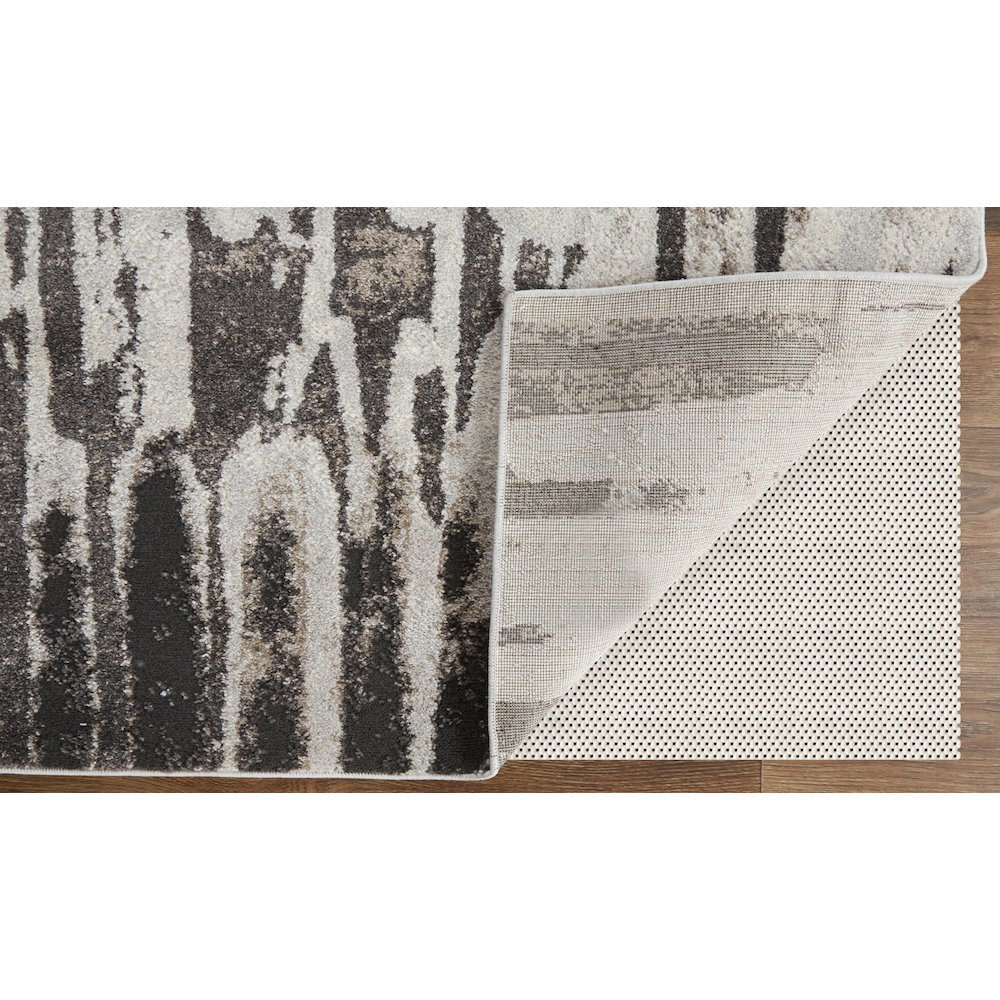 Vancouver Modern Abstract, Ivory/Brown/Gray, 1'-8" x 2'-10" Accent Rug. Picture 4