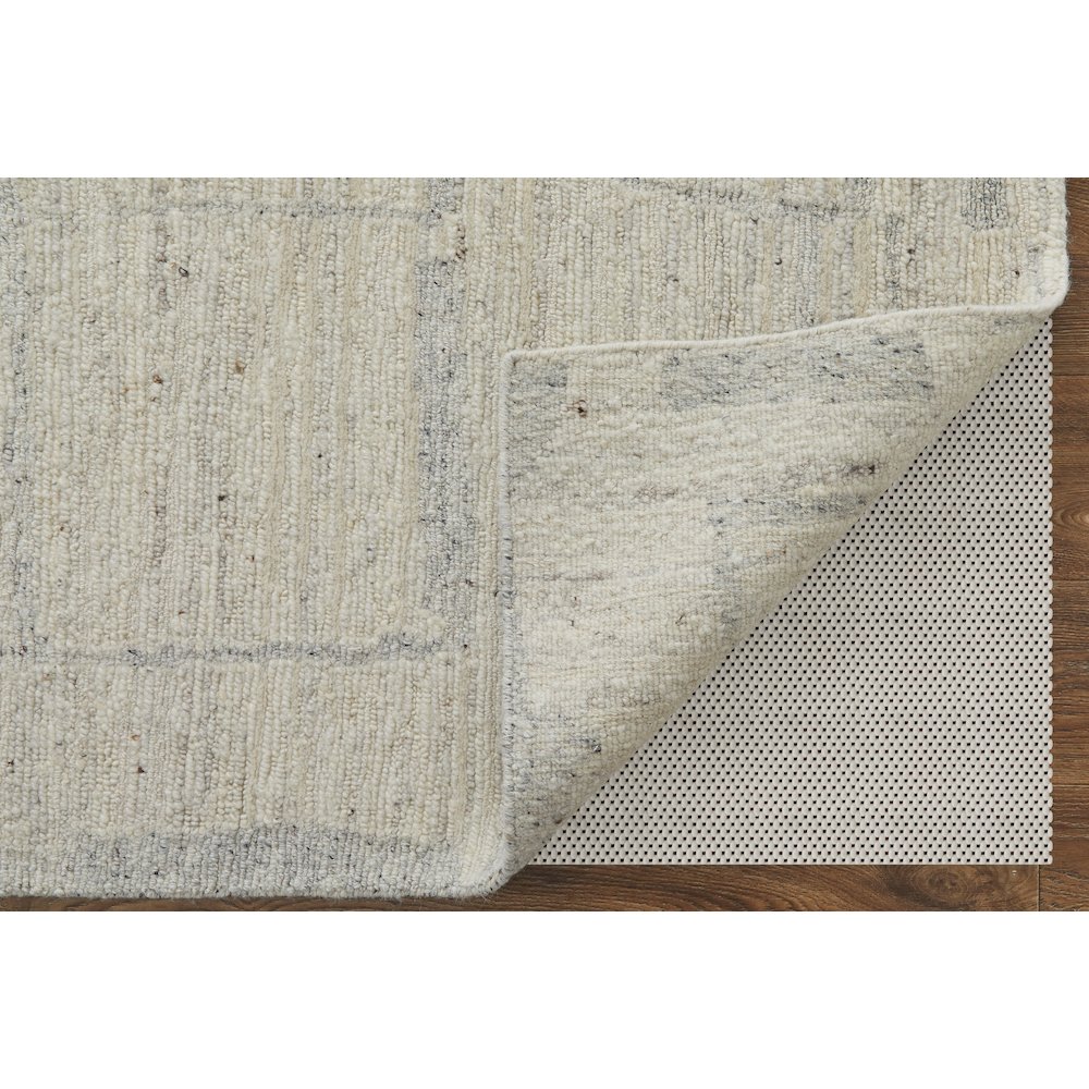 Navaro Modern Distressed, Ivory/Gray/Blue, 8'-6" x 11'-6" Area Rug. Picture 4