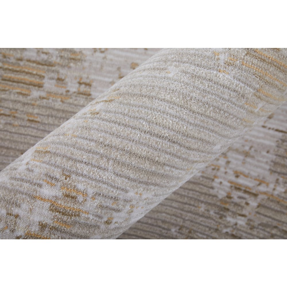 Sonora Modern Abstract, Gray/Ivory/Brown, 6'-7" x 9'-6" Area Rug. Picture 4