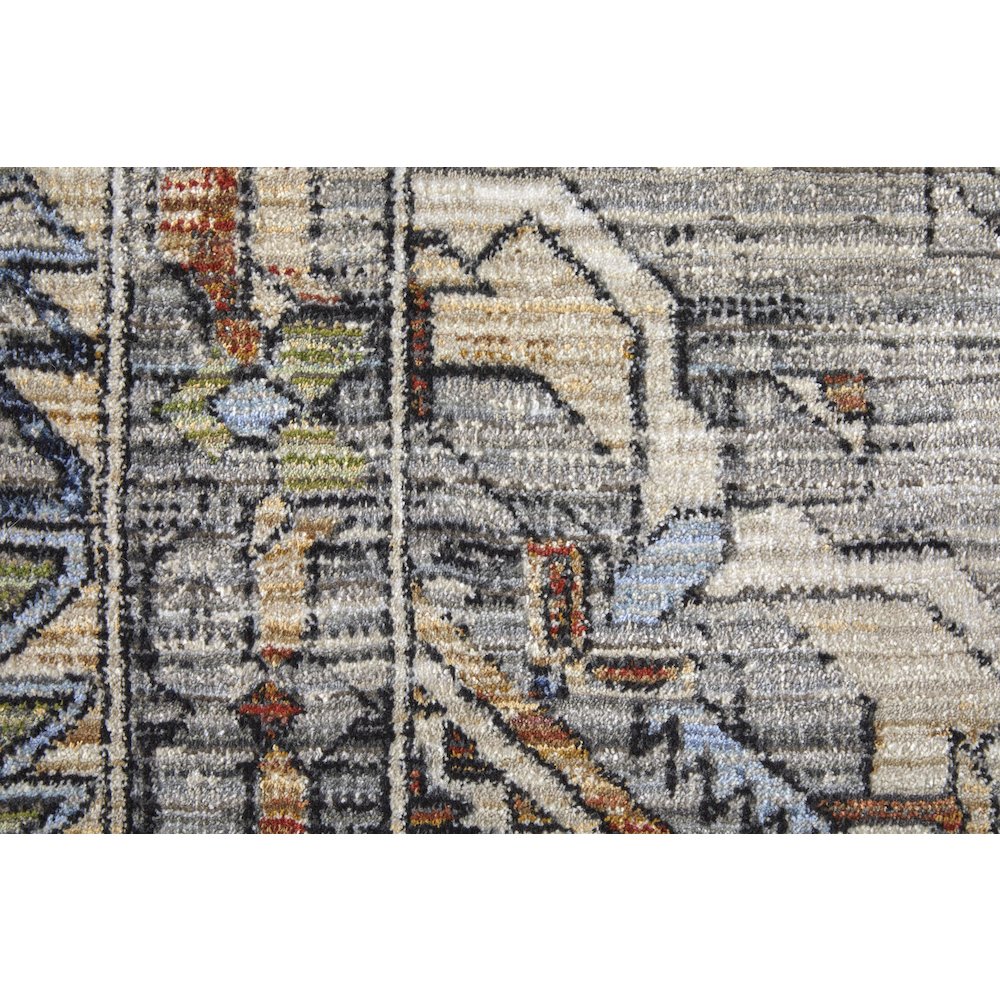 Melrose Transitional Distressed, Gray/Red/Blue, 9'-0" x 12'-8" Area Rug. Picture 6